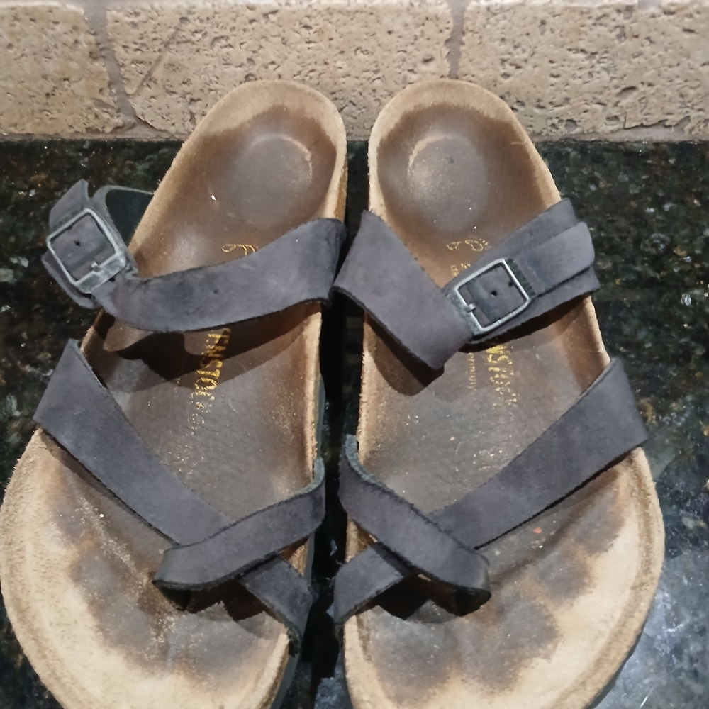 Birkenstock Black Suede Sandals